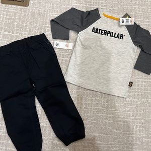 Brand new Boys 2T Caterpillar shirt and long pants